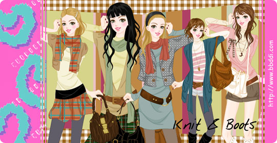 Knit & Boots 이전빠숑 코디