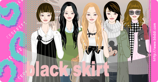 Black skirt 이전빠숑 코디
