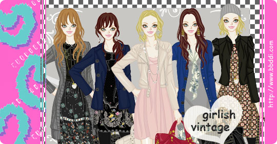 Girlish Vintage 이전빠숑 코디