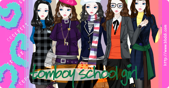 Tomboy School Girl 이전빠숑 코디