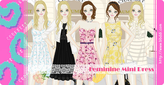 Feminine Mini Dress 이전빠숑 코디