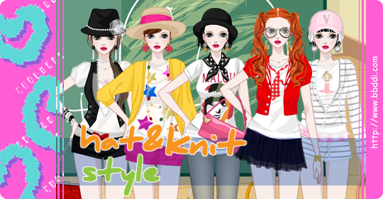 Hat & Knit style 이전빠숑 코디