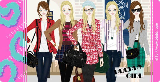 Preppy Girl 이전빠숑 코디