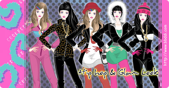 Hip hop & Glam Look 이전빠숑 코디