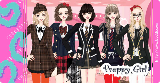 Preppy Girl 이전빠숑 코디