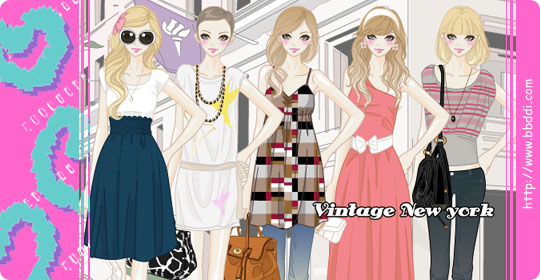 Vintage New york 이전빠숑 코디