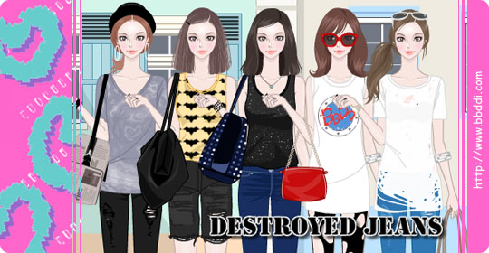 Destroyed Jeans 이전빠숑 코디