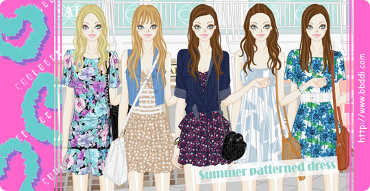 Summer Patterned Dress 이전빠숑 코디