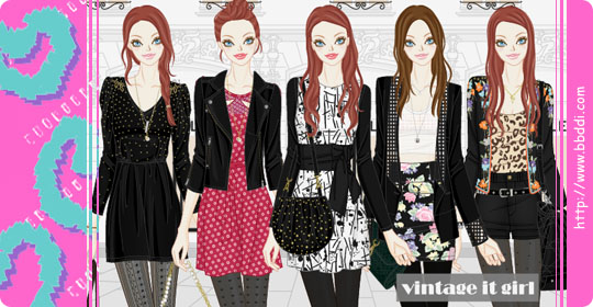 Vintage It Girl 이전빠숑 코디