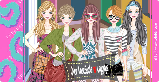 Over KneeSocks vs Leggings 이전빠숑 코디