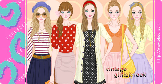 Vintage Girlish Look 이전빠숑 코디
