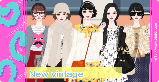 new vintage 이전빠숑 코디