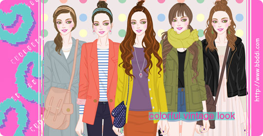 Colorful Vintage Look 이전빠숑 코디
