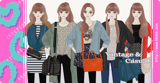 Vintage Casual 이전빠숑 코디