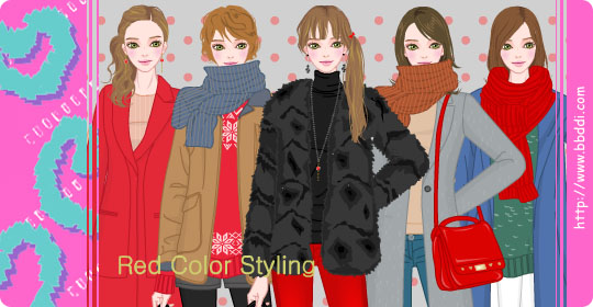 Red Color Styling 이전빠숑 코디