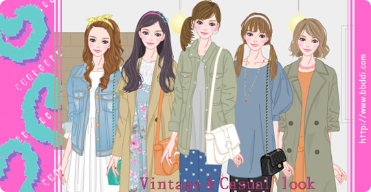 Vintage & Casual Look 이전빠숑 코디