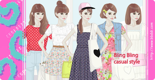 Bling Bling Casual Style 이전빠숑 코디