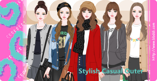 Stylish Casual Outer 이전빠숑 코디