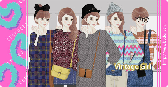 Vintage Girl 이전빠숑 코디