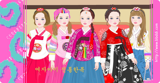 여자아이 전통한복 이전빠숑 코디