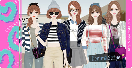 Denim&Stripe 이전빠숑 코디
