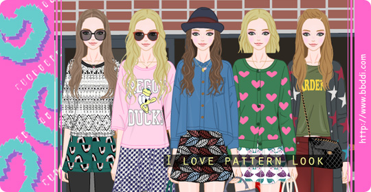 I Love Pattern Look 이전빠숑 코디