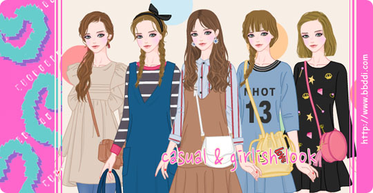 Casual & Girlish Look 이전빠숑 코디