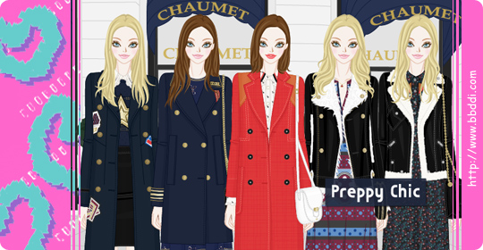 Preppy Chic 이전빠숑 코디