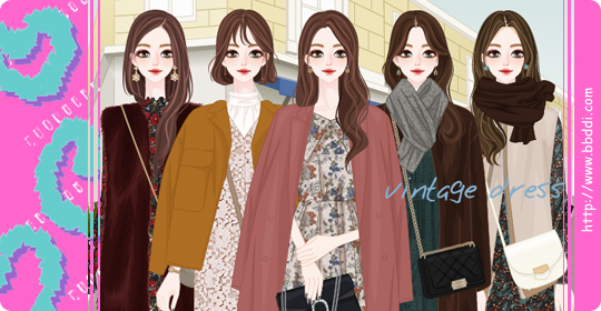 Vintage Dress 이전빠숑 코디