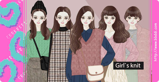 Girl`s Knit 이전빠숑 코디