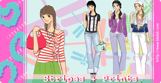 Stripes + Prints 이전빠숑 코디