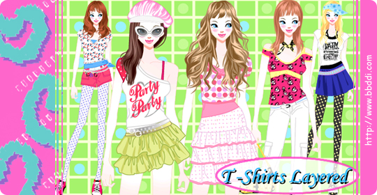 T-shirts layered 이전빠숑 코디