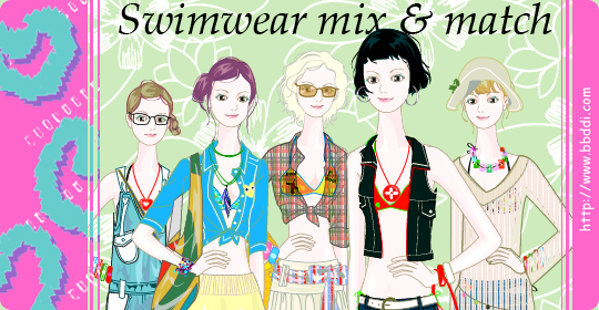 Swimwear mix & match 이전빠숑 코디