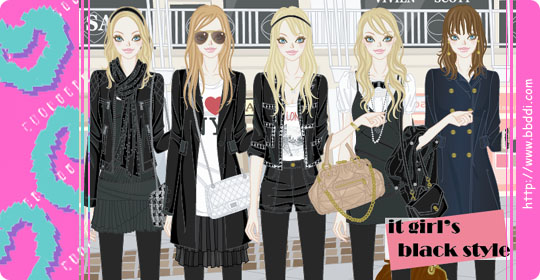 It girl’s black style 옷입히기 게임