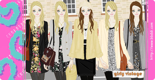 Girly Vintage 옷입히기 게임