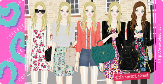 Girl's Spring Street 옷입히기 게임