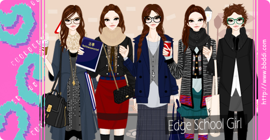 Edge School Girl Look 옷입히기 게임
