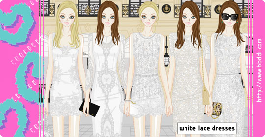 White Lace Dresses 옷입히기 게임