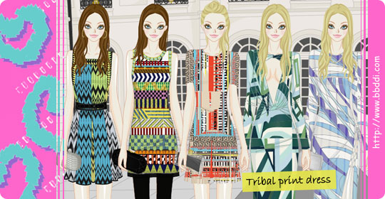Tribal Print Dress 옷입히기 게임