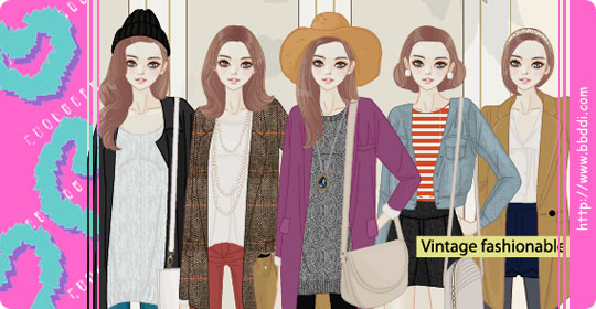 Vintage Fashionable 옷입히기 게임