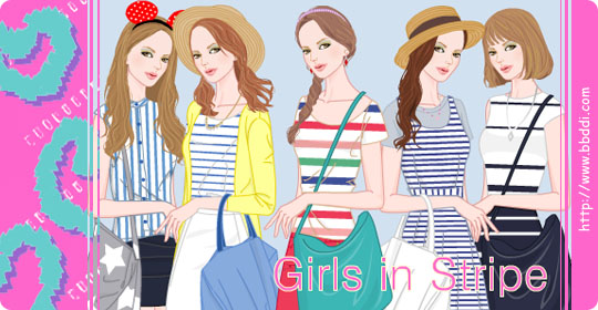 Girls in Stripe 옷입히기 게임