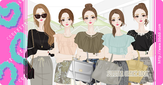 Summer office look 옷입히기 게임
