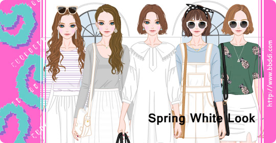 Spring White Look 옷입히기 게임