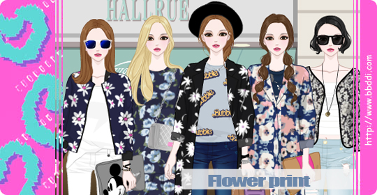Flower Print 옷입히기 게임