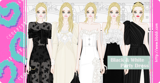 Black & White Party Dress 옷입히기 게임