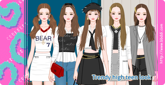 Trendy High Teen Look 옷입히기 게임