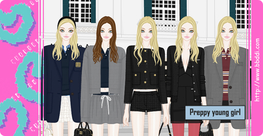 Preppy Young Girl 옷입히기 게임