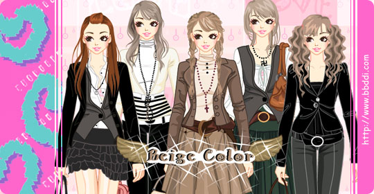 Beige Color 옷입히기 게임