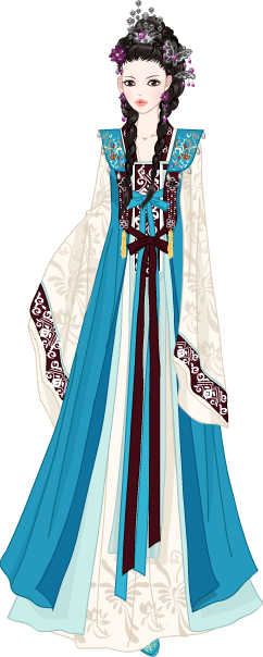 신라시대 상류 의복양식 model4