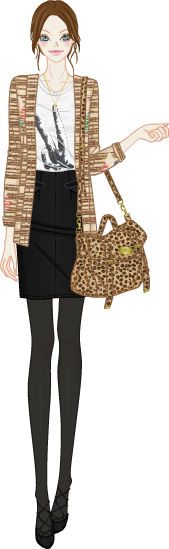 Girlish Preppy Look model1